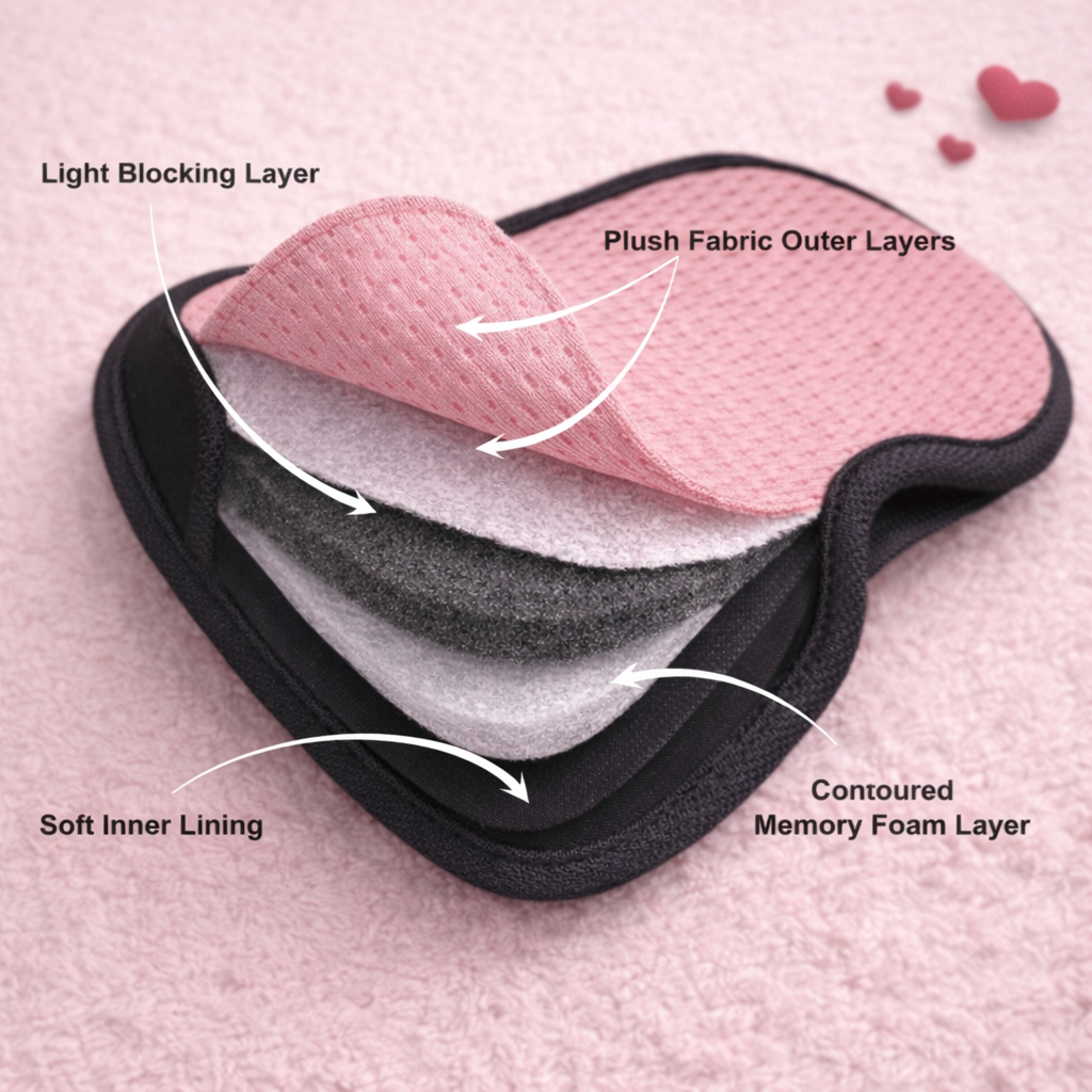 Plush Fit Blackout Eye Shade, Red